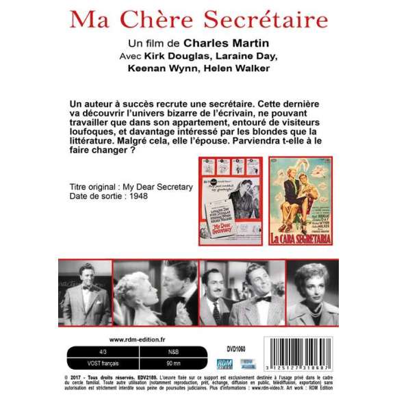 DVD - Film de Charles Martin en DVD Ma chère secrétaire