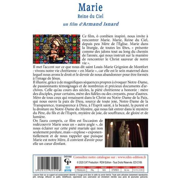 DVD - Film de Armand Isnard en DVD Marie - Reine du Ciel