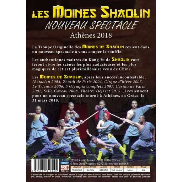 DVD - Film de  en DVD Moines Shaolin (Les) - Nouveau Spectacle - Athènes 2018