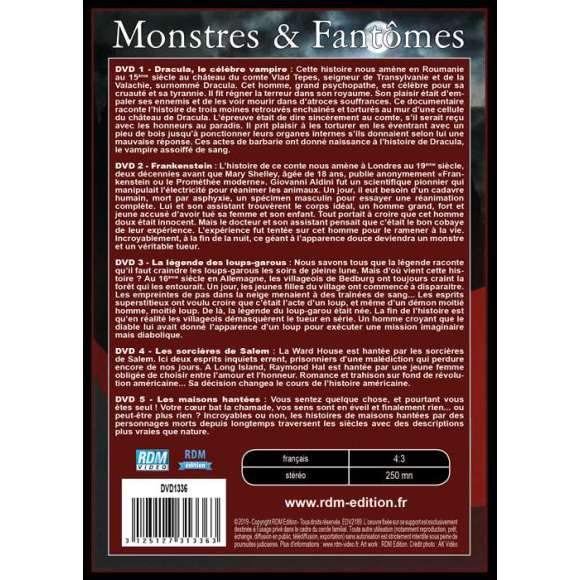 DVD - Film de  en DVD Monstres & Fantômes - Volumes 1 à 5