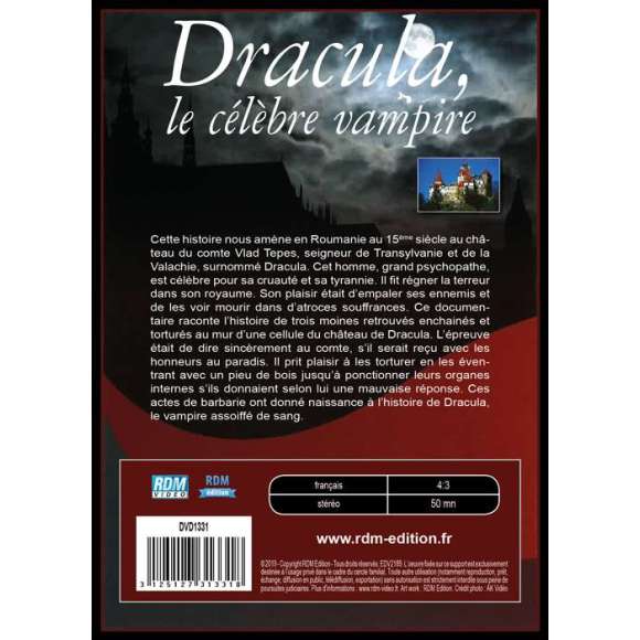DVD - Film de  en DVD Monstres & Fantômes - Volume 1 - Dracula, le célèbre vampire
