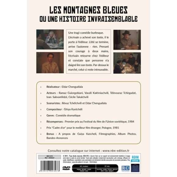 DVD - Film de Eldar Chenguélaïa en DVD Montagnes bleues, ou une histoire invraisemblable (Les)