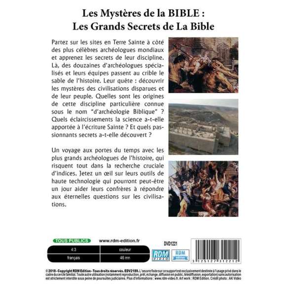 DVD - Film de  en DVD Mystères de la Bible (Les) - Les grands secrets de la Bible
