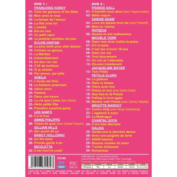 DVD - Film de  en DVD Nous les filles des années yéyé !!! - 17 interprètes - 60 tubes