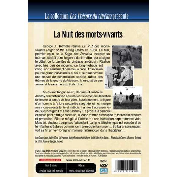 DVD - Film de George A. Romero en DVD Nuit des morts-vivants (La)