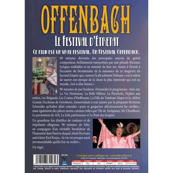 DVD - Film de Armand Isnard en DVD Offenbach - Le festival d'Etretat