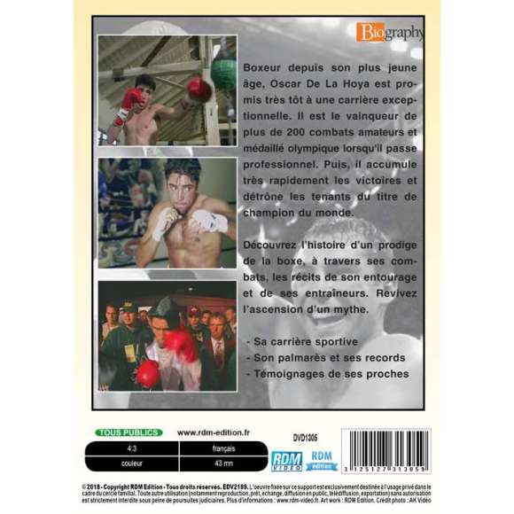 DVD - Film de  en DVD Oscar de la Hoya - Naissance d'une légende