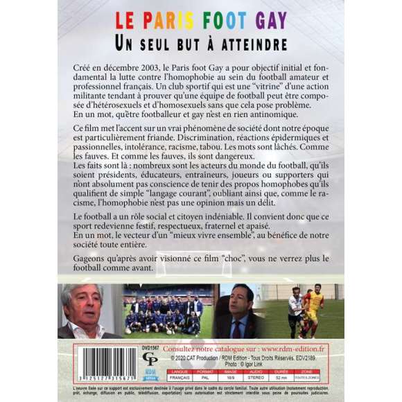 DVD - Film de Armand Isnard en DVD Paris Foot Gay (Le) - Un seul but à atteindre