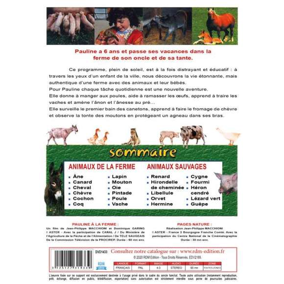 DVD - Film de Jean-Philippe Macchioni, Dominique Garing en DVD Pauline à la ferme