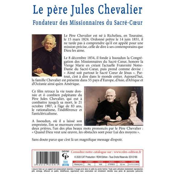 DVD - Film de Armand Isnard en DVD Père Jules Chevalier (Le) - Fondateur des Missionnaires du Sacré-Coeur