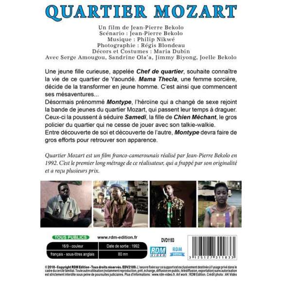 DVD - Film de Jean-Pierre Bekolo en DVD Quartier Mozart