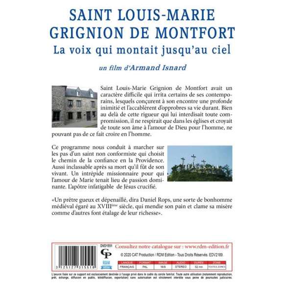 DVD - Film de Armand Isnard en DVD Saint Louis-Marie Grignion de Montfort - La voix qui montait jusqu'au ciel