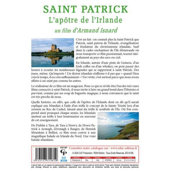 DVD - Film de Armand Isnard en DVD Saint Patrick : L'apôtre de l'Irlande - Collection "La vie des Saints"