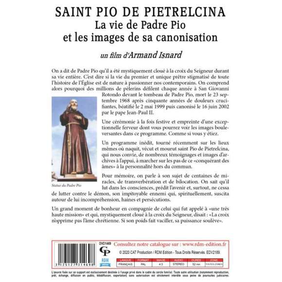 DVD - Film de Armand Isnard en DVD Saint Pio de Pietrelcina : La vie de Padre Pio et les images de sa canonisation -...