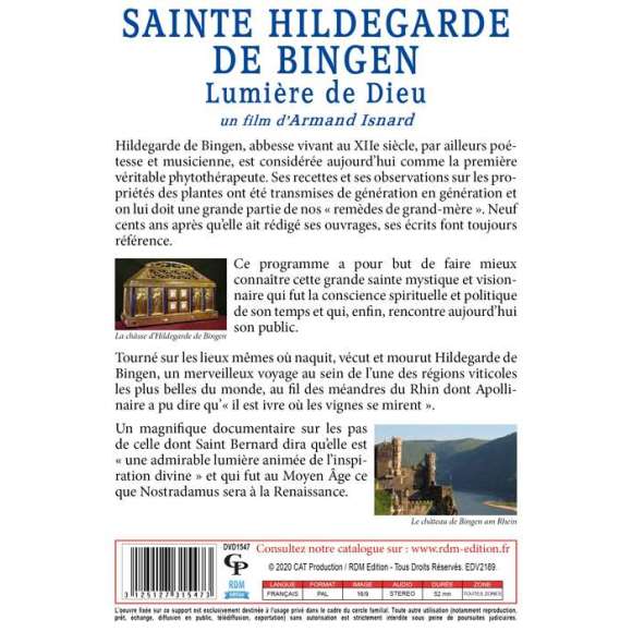 DVD - Film de Armand Isnard en DVD Sainte Hildegarde de Bingen - Lumière de Dieu