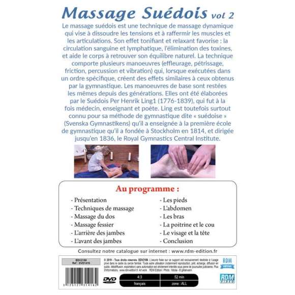 DVD - Film de  en DVD Santé & bien-être - Massage Suédois - Volume 2