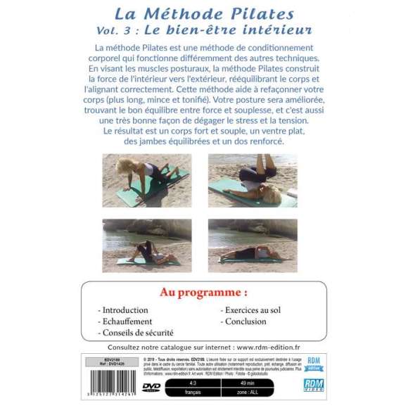 DVD - Film de  en DVD Santé & bien-être - La Méthode Pilates Vol. 3 - Le bien-être intérieur