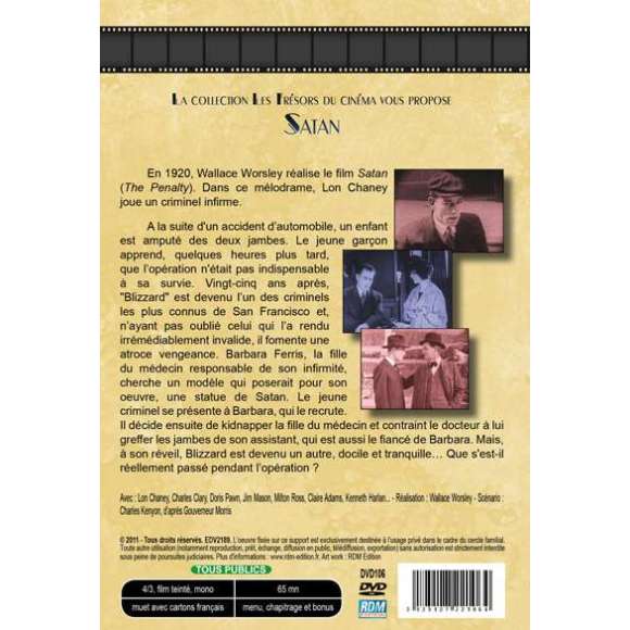 DVD - Film de Wallace Worsley en DVD Satan