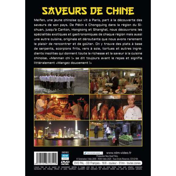 DVD - Film de Meifen Li, Bernard Louargant en DVD Saveurs de Chine