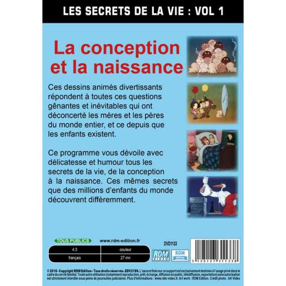 DVD - Film de  en DVD Secrets de la vie (Les) - Volume 1 - La conception et la naissance