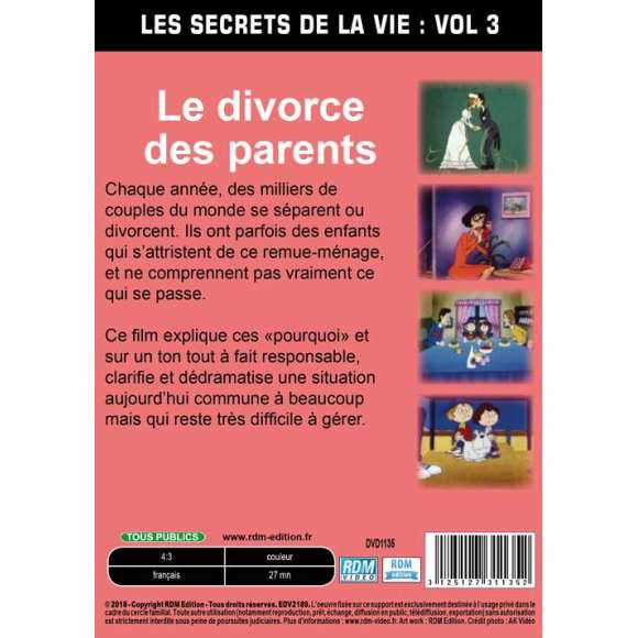 DVD - Film de  en DVD Secrets de la vie (Les) - Volume 3 - Le divorce des parents