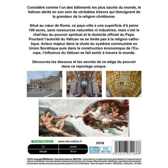 DVD - Film de  en DVD Secrets du Vatican (Les) - Les dessous du pouvoir révélés