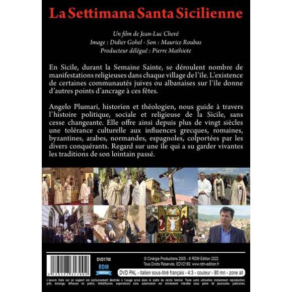 DVD - Film de Jean-Luc Chevé en DVD Settimana Santa Sicilienne (La)