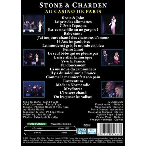 DVD - Film de  en DVD Stone et Charden : l'intégrale au Casino de Paris