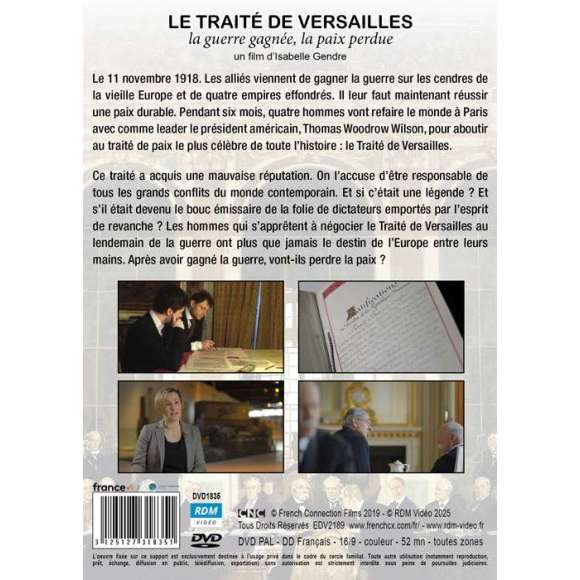 DVD - Film de Isabelle Gendre en DVD Traité de Versailles (Le) - La guerre gagnée, la paix perdue