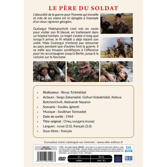 DVD - Film de Revaz Tchkhéïdzé en DVD Trésors du cinéma russe (Les) - Le Père du soldat (version colorisée)