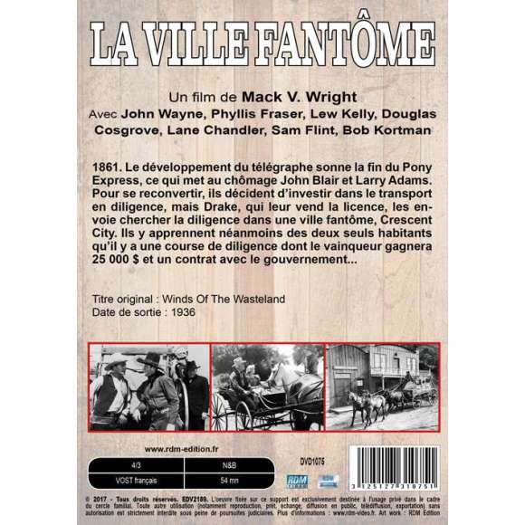 DVD - Film de Mack V. Wright en DVD Ville fantôme (La)