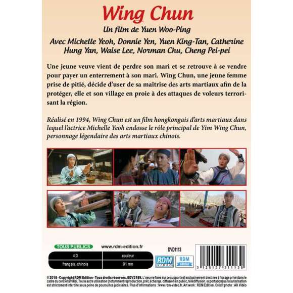 DVD - Film de Yuen Woo-ping en DVD Wing Chun