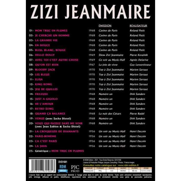 DVD - Film de  en DVD Zizi Jeanmaire - Mon truc en plumes