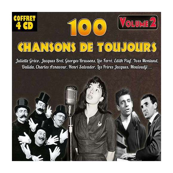 Brel,  Jacques, Aznavour, Charles, Brassens, Georges, Piaf, Edith, Montand, Yves, Salvador, Henri, Mouloudji , Gréco,...