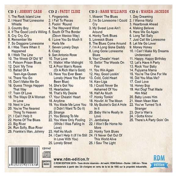 Cash, Johnny, Cline, Patsy, Williams, Hank, Jackson, Wanda, 100 hits country music, Country, Compilations, RDM-Edition,...