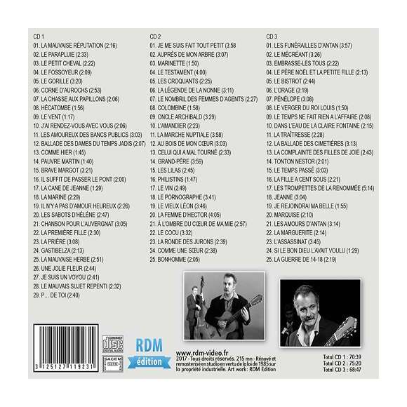 Brassens, Georges, 1952-1962 : dix ans de chansons, Variétés françaises, RDM-Edition, Musique