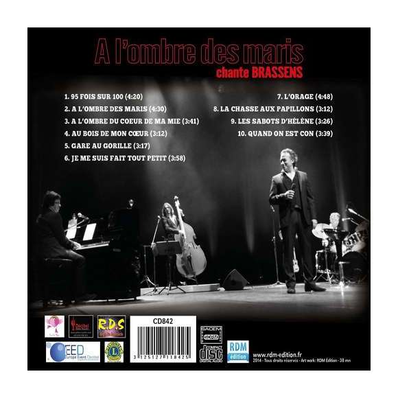 A L'ombre Des Maris, A l'ombre des maris chante Brassens : enregistrement live, Variétés françaises, RDM-Edition, Musique
