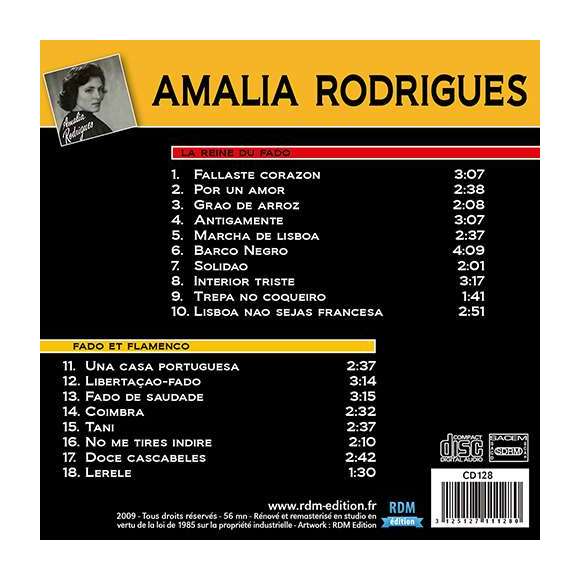 Rodrigues, Amalia, Amalia Rodrigues - la reine du fado + fado et flamenco, Musiques du monde, Europe de l'Est et...