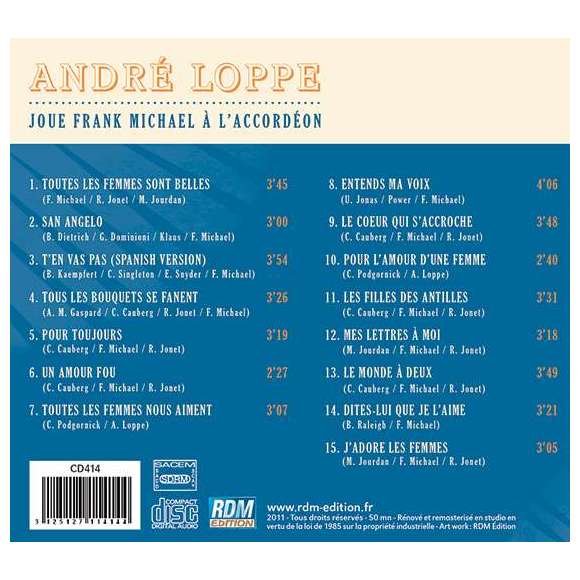 Loppe, André, André Loppe joue Frank Michael à l'accordéon, Musette, Accordéon, RDM-Edition, Musique