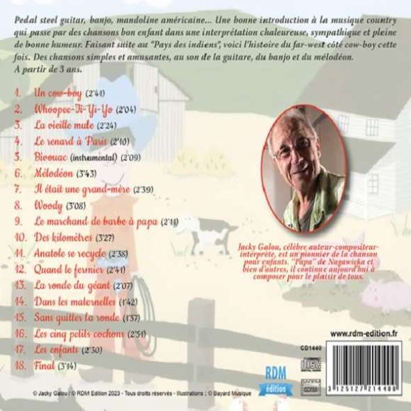 Galou, Jacky, Au pays du Far West, Chansons & comptines, Enfance, RDM-Edition, Musique