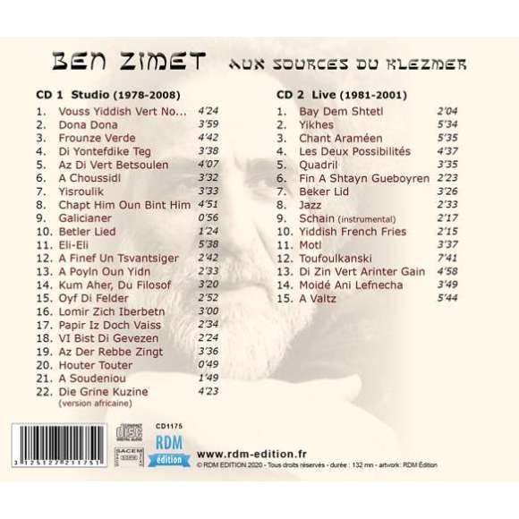 Zimet, Ben, Aux sources du klezmer, Maghreb, Proche-Orient, Moyen-Orient, Traditions juives, RDM-Edition, Musique