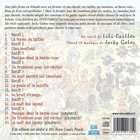 Galou, Jacky, Caillou, Lili, Aventures à la ferme, Chansons & comptines, Contes musicaux, Enfance, RDM-Edition, Musique