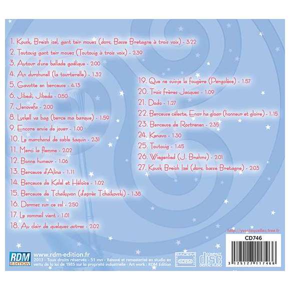 Le Quellec, Yvon, Berceuses bretonnes et populaires pour endormir bébé - Luskellerezhiou war an delenn, Chansons &...