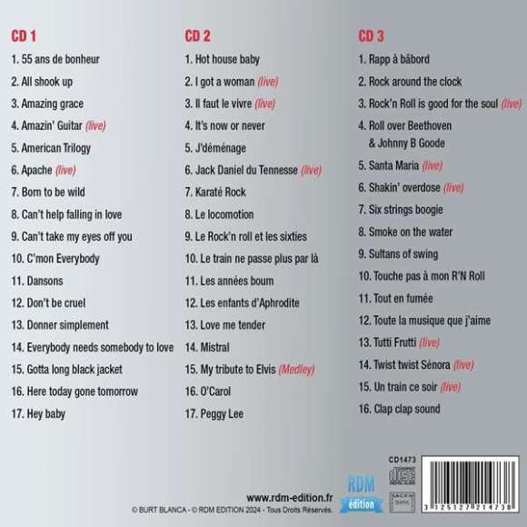 Blanca, Burt, Best of : 50 hits remasterisés, Rock français, RDM-Edition, Musique