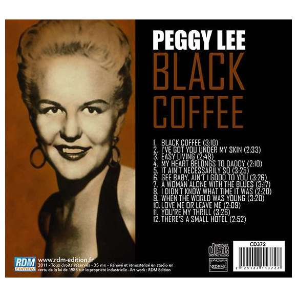 Lee, Peggy, Black Coffee, Variétés internationales, RDM-Edition, Musique