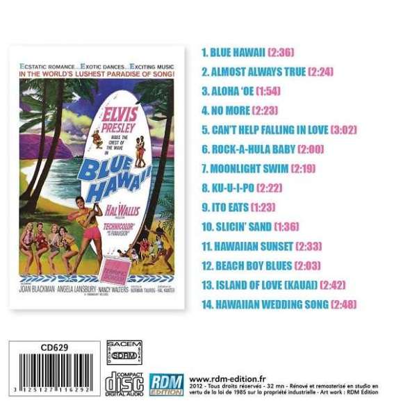 Presley, Elvis, Blue Hawaii (sous le ciel bleu de Hawaï), BOF & OST, Comédies musicales, Rock, RDM-Edition, Musique