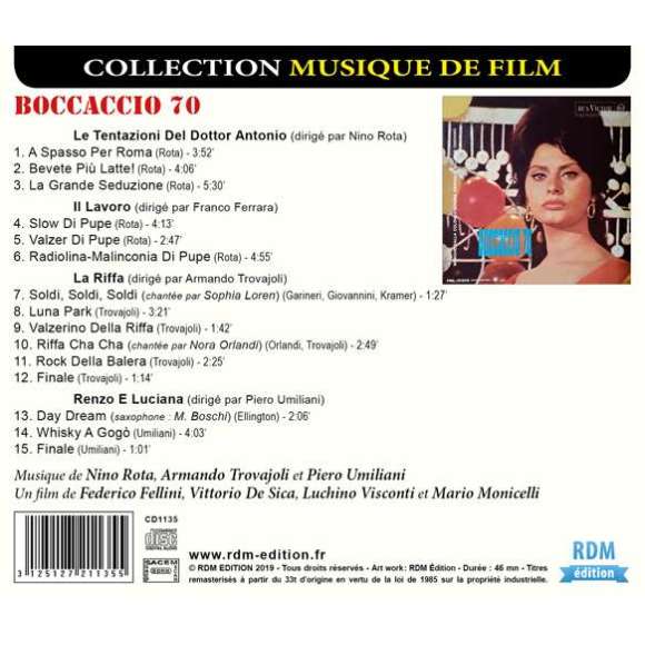 Loren, Sophia, Orlandi, Nora, Rota, Nino, Trovajoli, Armando, Umiliani, Piero, Ferrara, Franco, Boccaccio 70 - Bande...