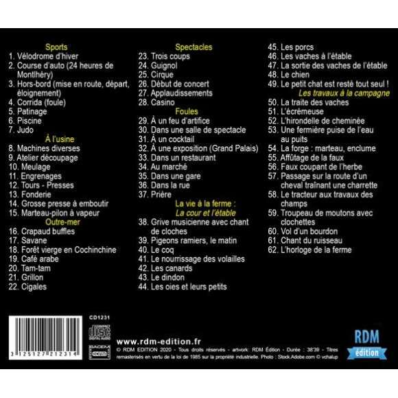 , Bruitage Cinéma - Volume 4, Bruitages & sons de la nature, Ambiance, RDM-Edition, Musique