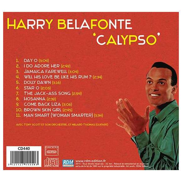 Belafonte, Harry, Millard, Thomas, Calypso, Musiques du monde, Zouk, Antilles & Océan Indien, RDM-Edition, Musique