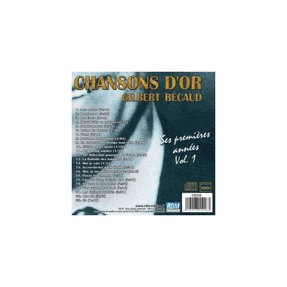 Bécaud, Gilbert, Chansons d'or : Gilbert Bécaud, ses premières années, volume 1, Variétés françaises, RDM-Edition,...